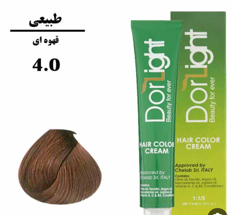 رنگ موی قهوه ای 4.0 دورلایت 100 میل