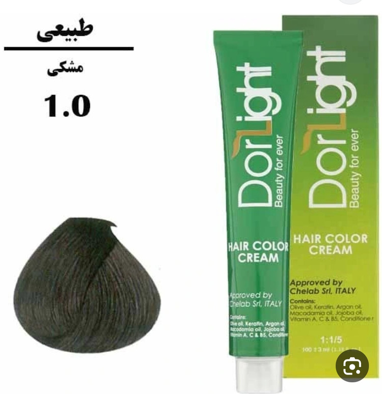 رنگ موی مشکی 1.0 دورلایت 100 میل