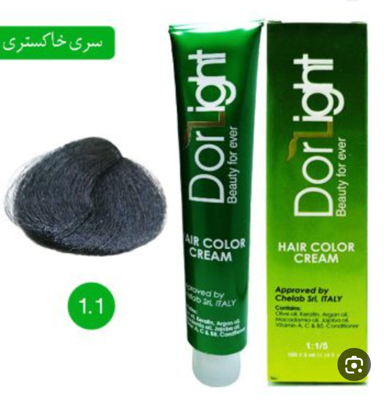 رنگ موی مشکی پر کلاغی 1.1 دورلایت 100 میل