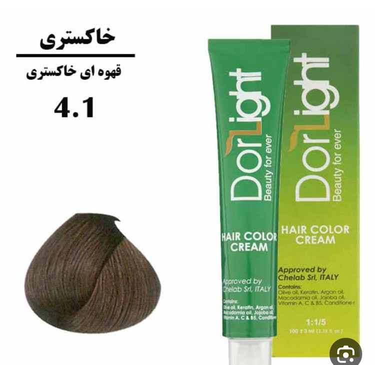 رنگ موی قهوه ای خاکستری 4.1 دورلایت 100 میل