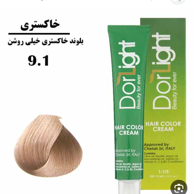 رنگ موی بلوند خاکستری خیلی روشن 9.1 دورلایت 100 میل
