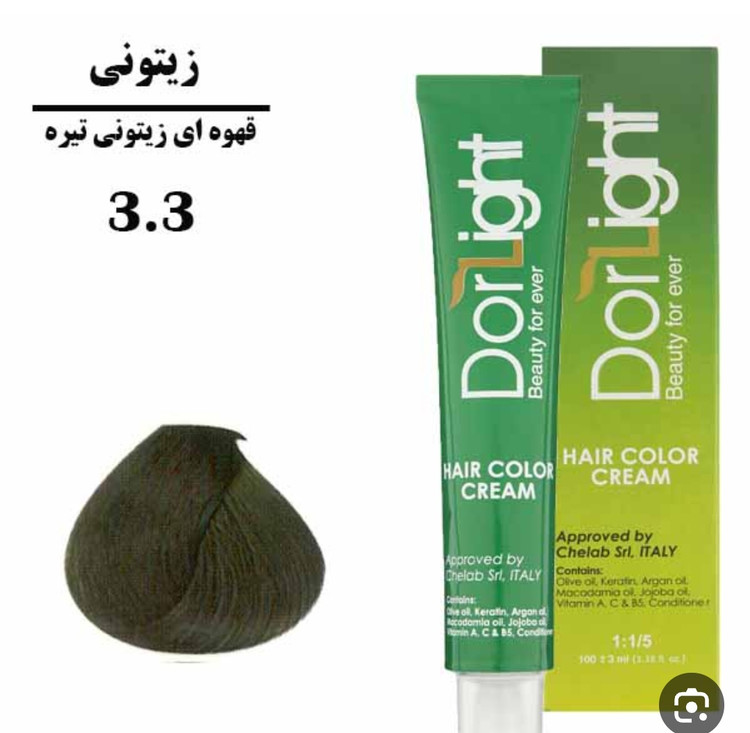 رنگ موی قهوه ای زیتونی تیره 3.3 دورلایت 100 میل