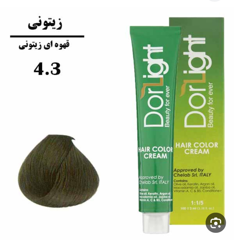 رنگ موی قهوه ای زیتونی 4.3 دورلایت 100 میل