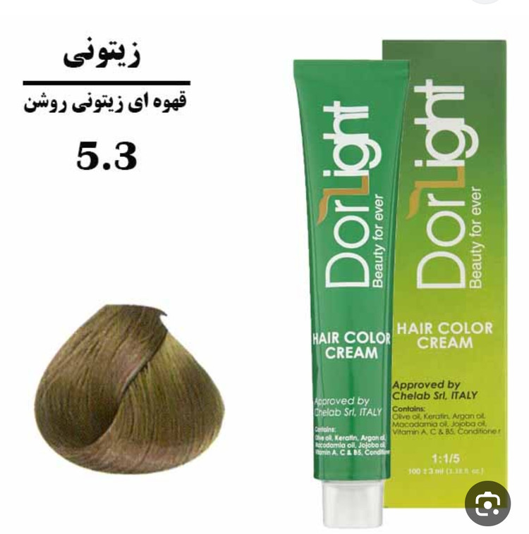 رنگ موی قهوه ای زیتونی روشن 5.3 دورلایت 100 میل