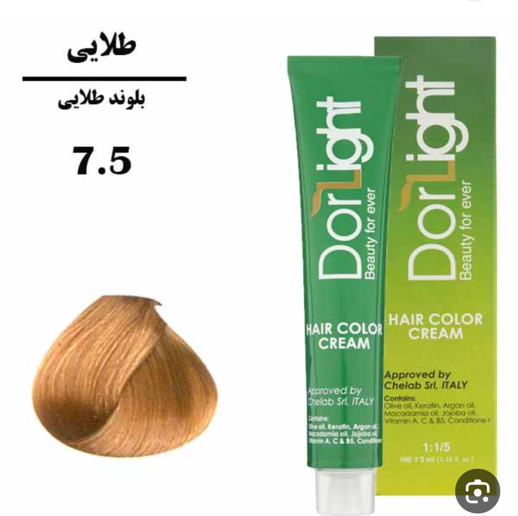 رنگ موی بلوند طلایی 7.5 دورلایت 100 میل