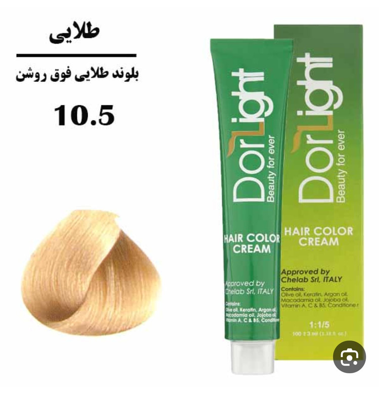 رنگ موی بلوند طلایی فوق روشن 10.5 دورلایت 100 میل
