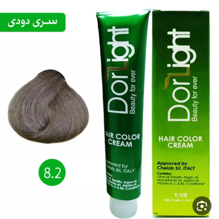 رنگ موی بلوند دودی روشن 8.2 دورلایت 100 میل