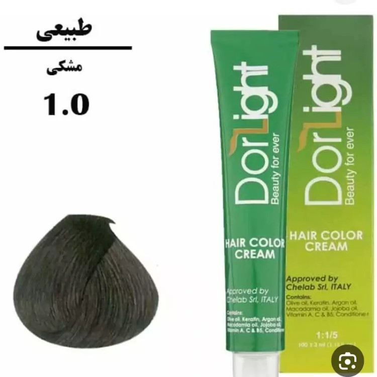 رنگ موی مشکی شماره 1.0 دورلایت 100 میل