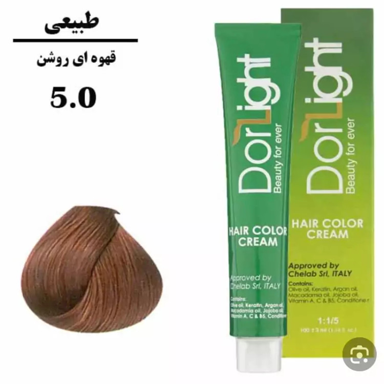 رنگ موی قهوه ای روشن شماره 5.0 دورلایت 100 میل