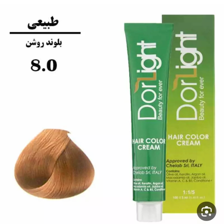 رنگ موی بلوند روشن شماره 8.0 دورلایت 100 میل