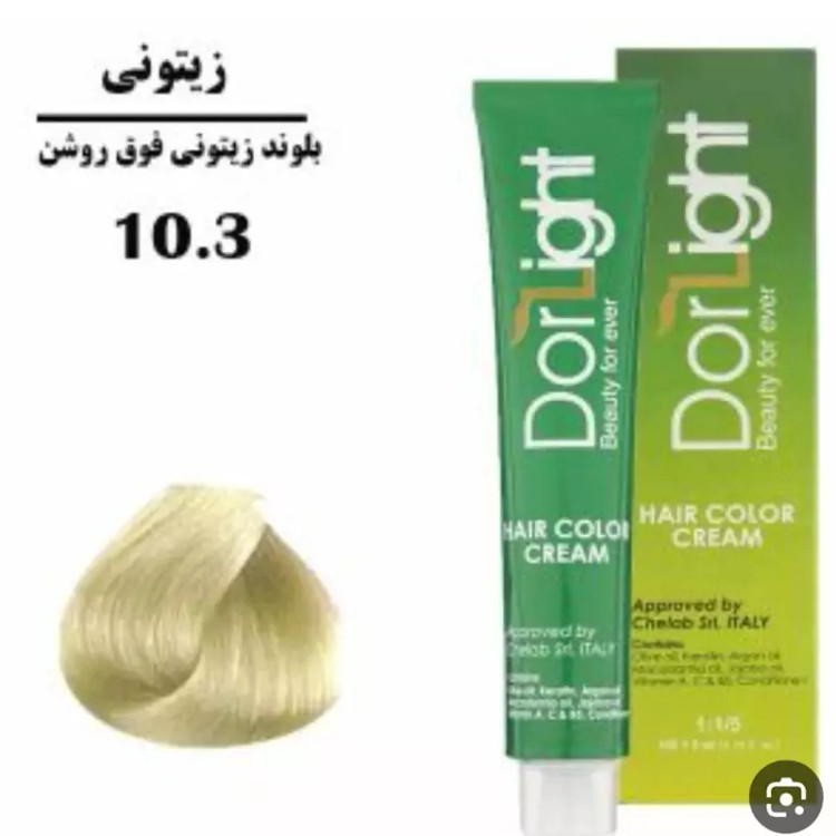 رنگ موی بلوند زیتونی فوق روشن 10.3 دورلایت 100 میل