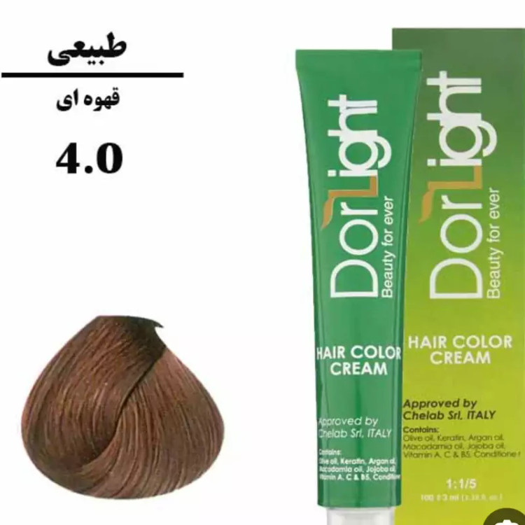 رنگ موی قهوه ای 4.0 دورلایت 100 میل