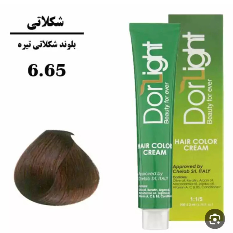 رنگ موی بلوند شکلاتی تیره 6.65 دورلایت 100 میل