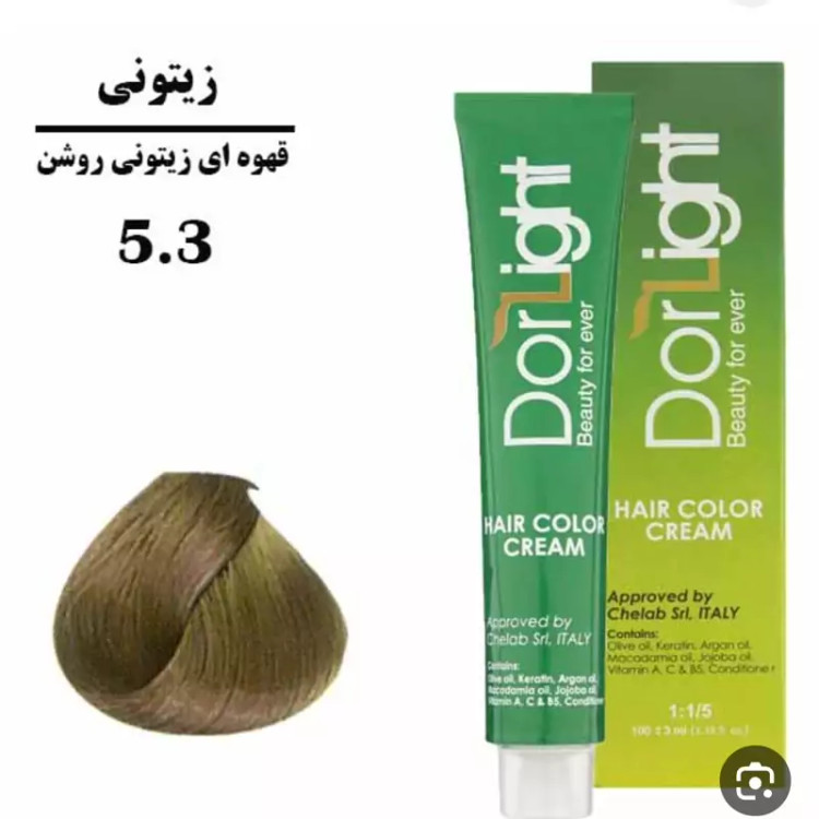 رنگ موی قهوه ای زیتونی روشن 5.3 دورلایت 100 میل