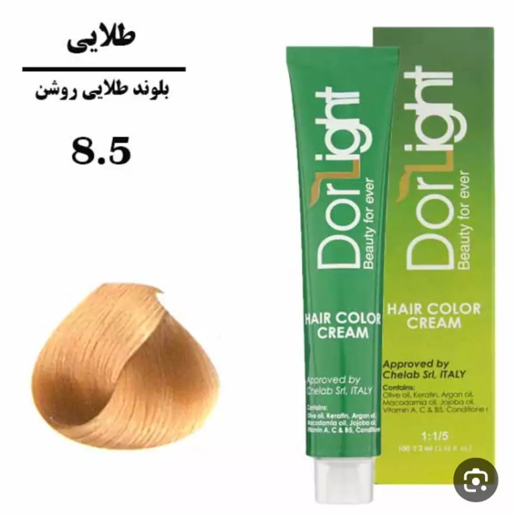 رنگ موی بلوند طلایی روشن 8.5 دورلایت 100 میل