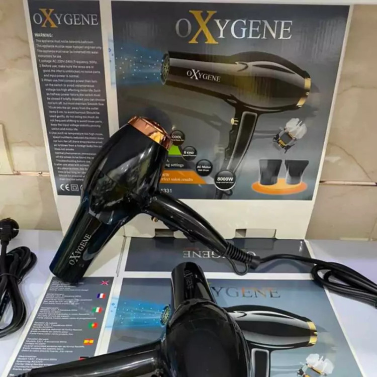 سشوار اکسیژن OXYGENE مدل OX-1331 8000wطرح اصل با کیفیت عالی