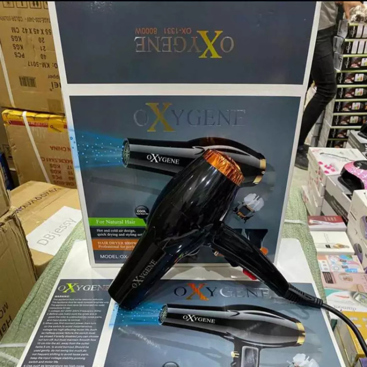 سشوار اکسیژن OXYGENE مدل OX-1331 8000wطرح اصل با کیفیت عالی