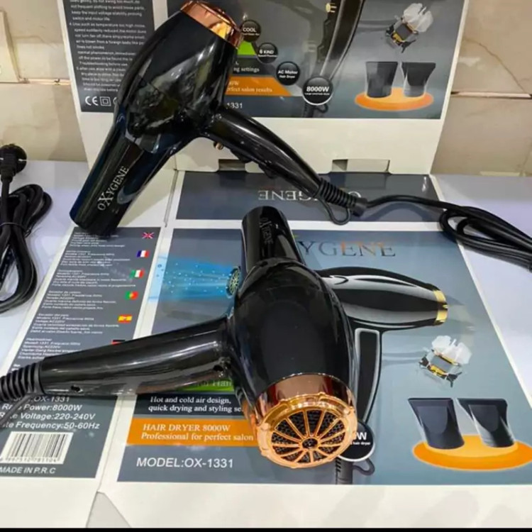 سشوار اکسیژن OXYGENE مدل OX-1331 8000wطرح اصل با کیفیت عالی