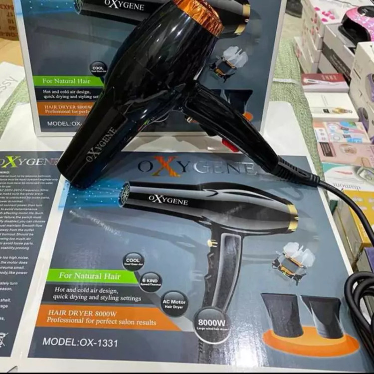سشوار اکسیژن OXYGENE مدل OX-1331 8000wطرح اصل با کیفیت عالی