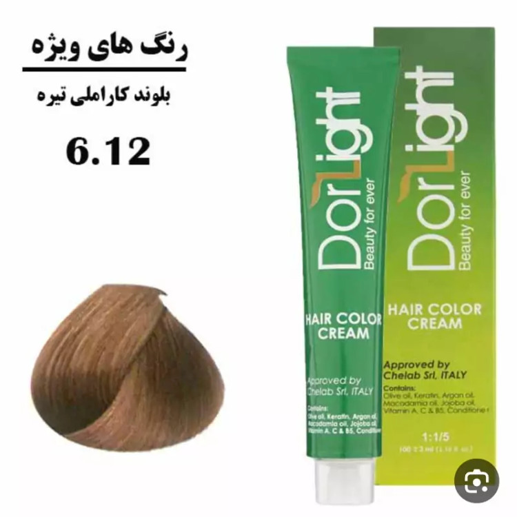 رنگ موی ویژه بلوند کاراملی تیره 6.12 دورلایت 100 میل