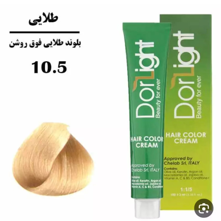 رنگ موی بلوند طلایی فوق روشن 10.5 دورلایت 100 میل