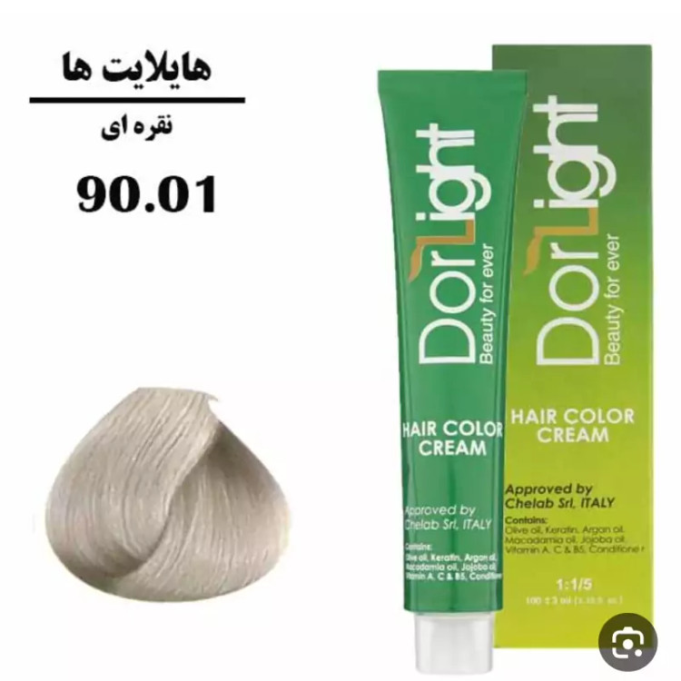 رنگ موی هایلایت نقره ای 90.01 دورلایت 100 میل