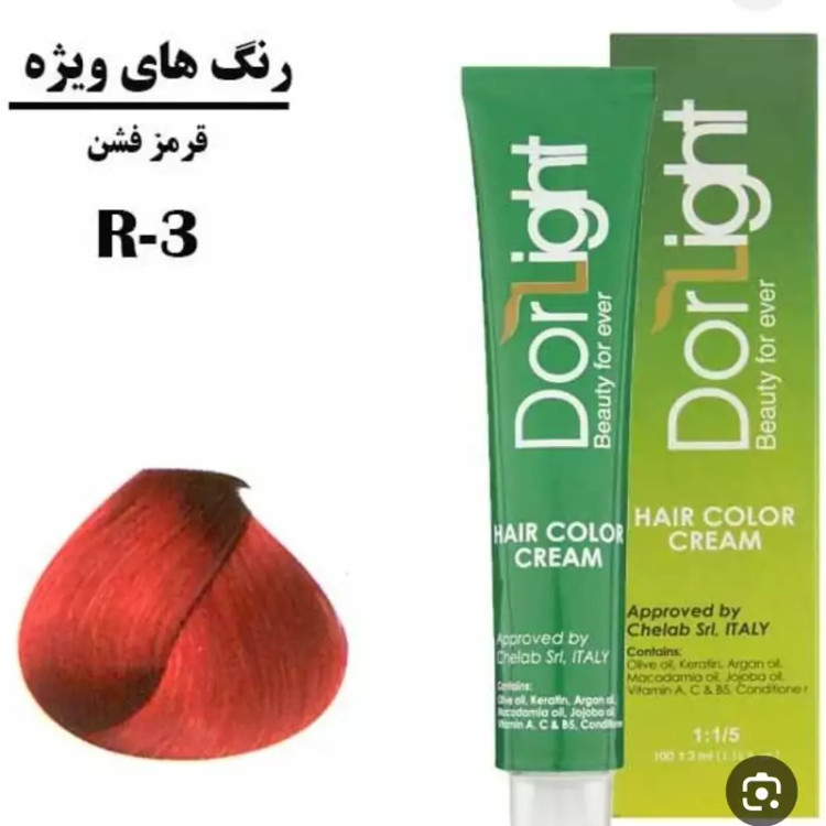 رنگ موی ویژه قرمز فشن R-3 دورلایت 100 میل