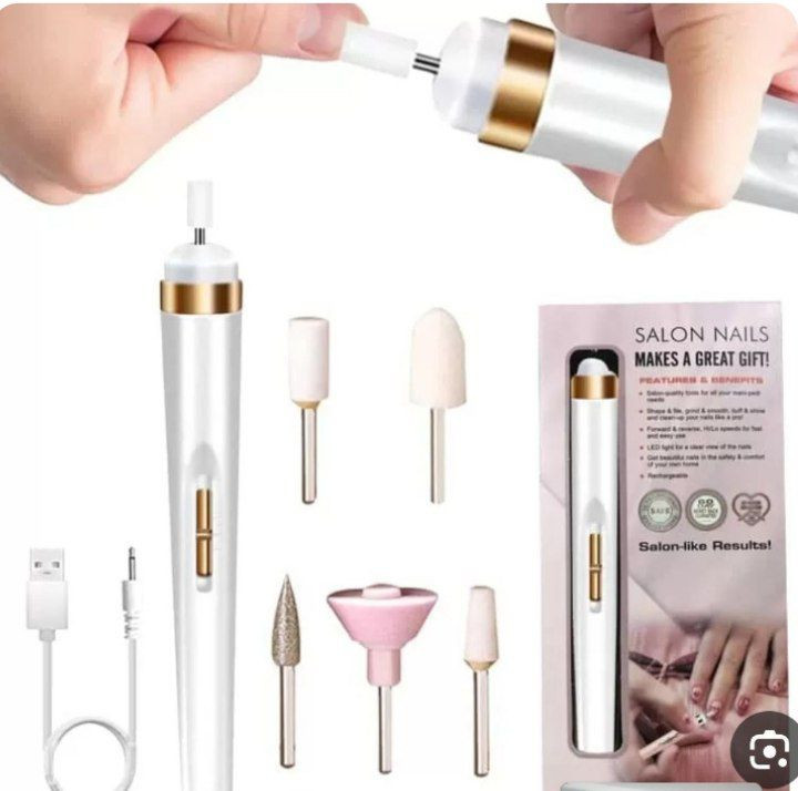 سوهان شارژی و برقی ناخن خانگی SALON NAILS رنگ زرشکی
