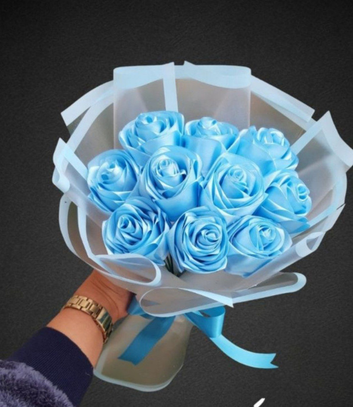 گل روبانی عقد و عروسی جنس روبان تعداد 30شاخه قسطی بخرید