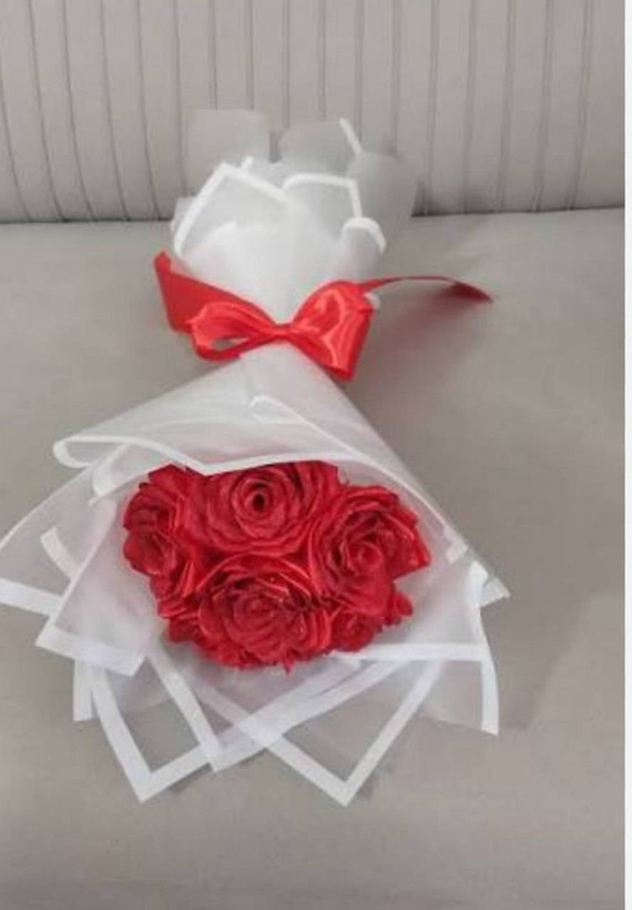گل روبانی عقد و عروسی جنس روبان تعداد 30شاخه قسطی بخرید