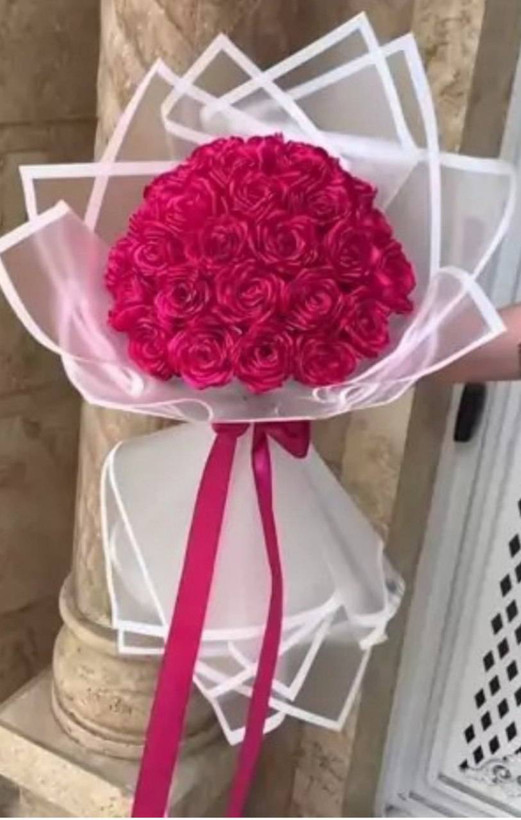 گل روبانی عقد و عروسی جنس روبان تعداد 30شاخه قسطی بخرید