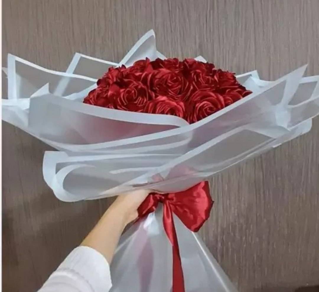 گل روبانی عقد و عروسی جنس روبان تعداد 30شاخه قسطی بخرید